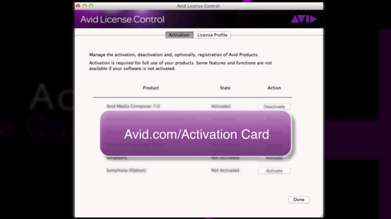 Media Composer® 7 ‒ Activating Your Symphony Option ‒ Avid®
