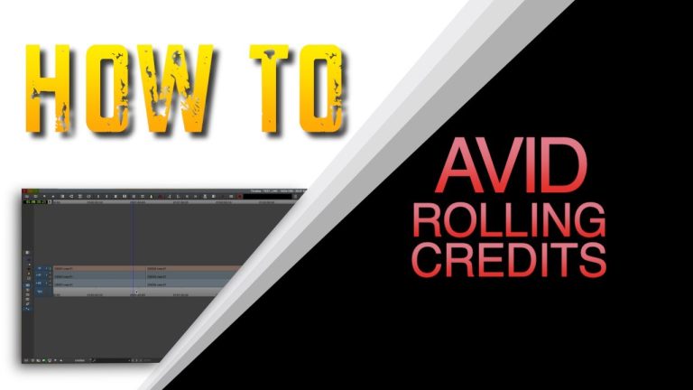 How to make an Avid credit Roll